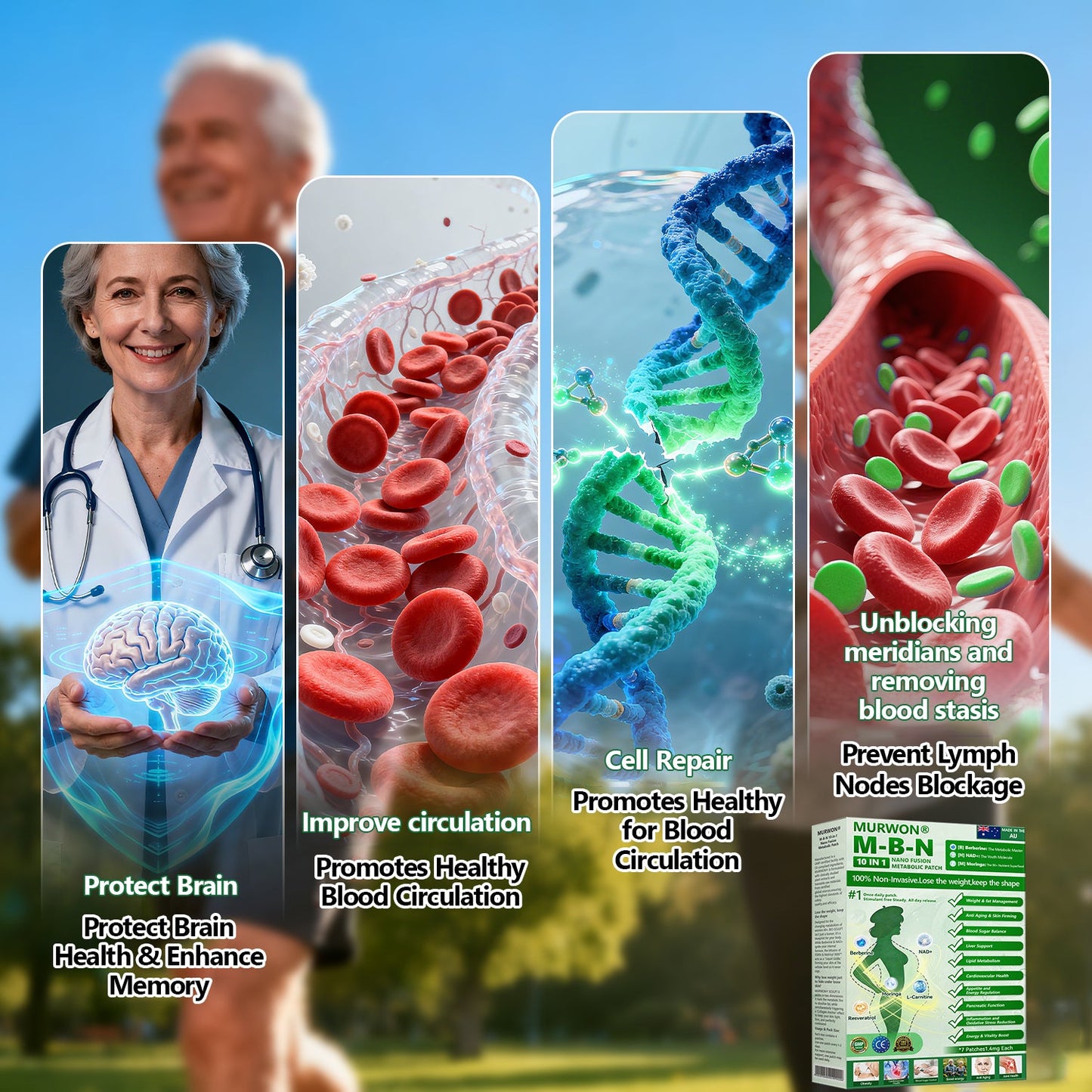 Trusted by Aussie Doctors 👨‍⚕️ | 𝑴𝑼𝑹𝑾𝑶𝑵® M-B-N 10-in-1 Nano Fusion Metabolic Patch ⛅| 𝐴𝑑𝑣𝑎𝑛𝑐𝑒𝑑 10-𝑖𝑛-1 𝑓𝑜𝑟𝑚𝑢𝑙𝑎 | ✅ 𝑉𝑖𝑠𝑖𝑏𝑙𝑒 𝑟𝑒𝑠𝑢𝑙𝑡𝑠 𝑖𝑛 𝑎𝑠 𝑙𝑖𝑡𝑡𝑙𝑒 𝑎𝑠 7 𝑑𝑎𝑦𝑠 🐧